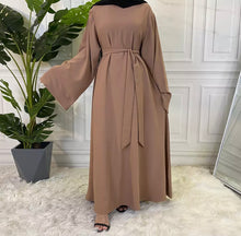 Load image into Gallery viewer, Closed Belted Plain Abayas
