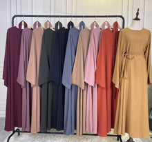 Load image into Gallery viewer, Closed Belted Plain Abayas
